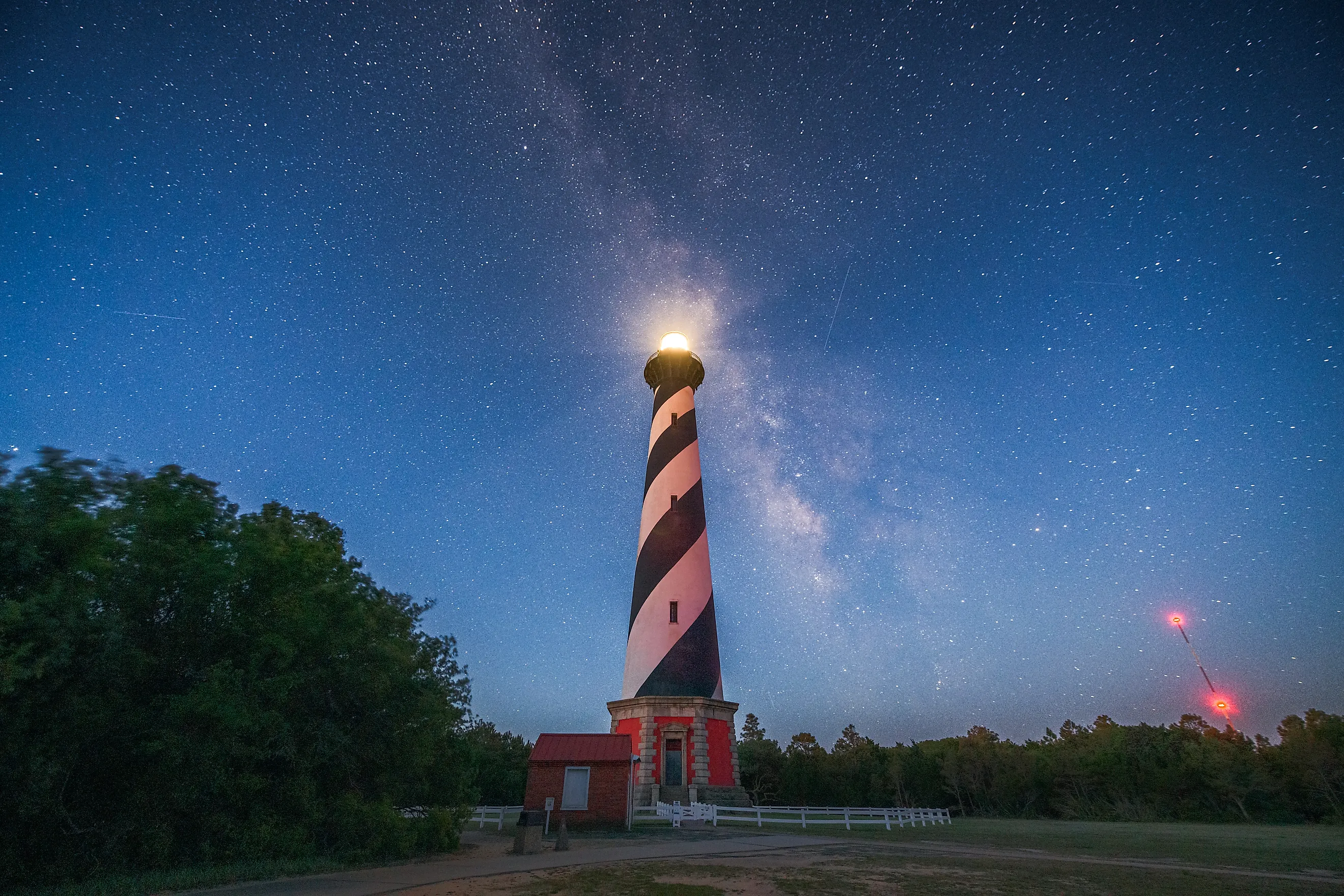 The Cape Hatteras Lighthouse located in the Outer Banks of North Carolina takes first for the tallest lighthouse in the USA. Credit: Sean Pavone/ Shutterstock.com