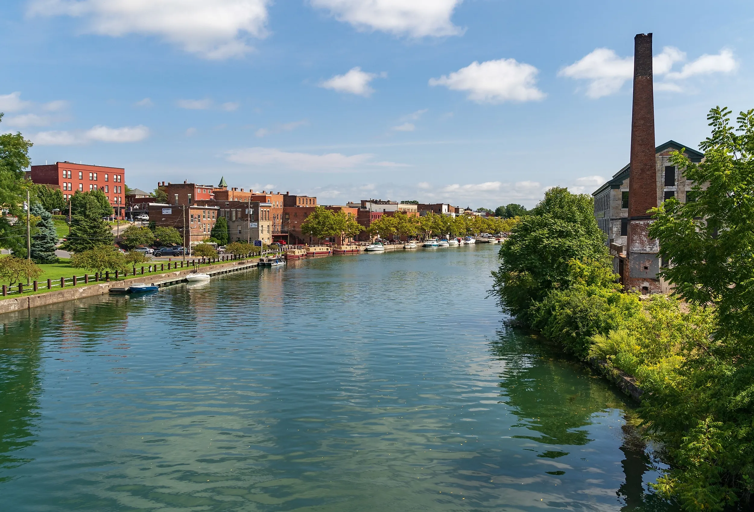 Cayuga and Seneca Canal in Seneca Falls, New York State.