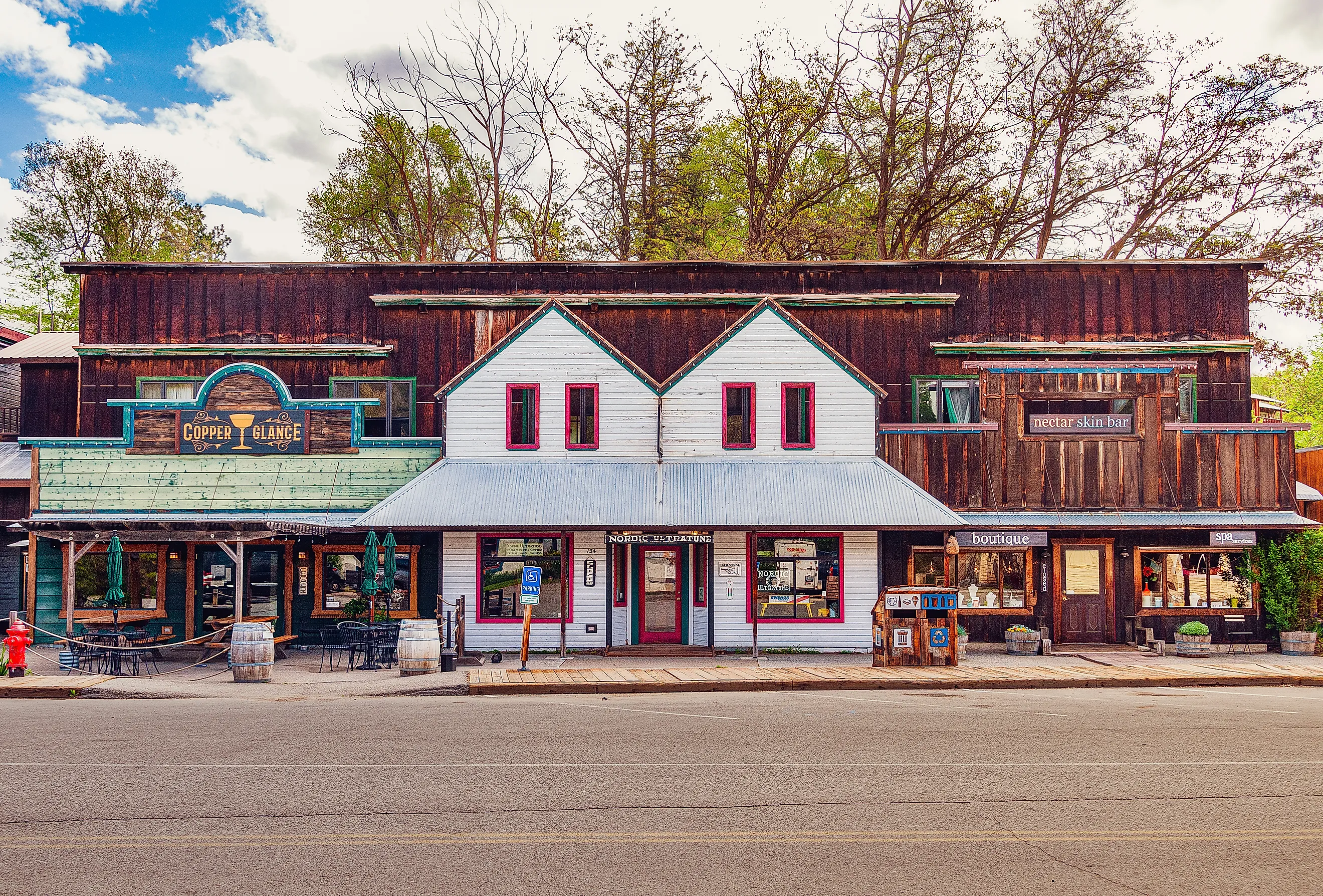 Old buildings in the historic western town of Winthrop, Washington, USA. Editorial credit: Gareth Janzen / Shutterstock.com