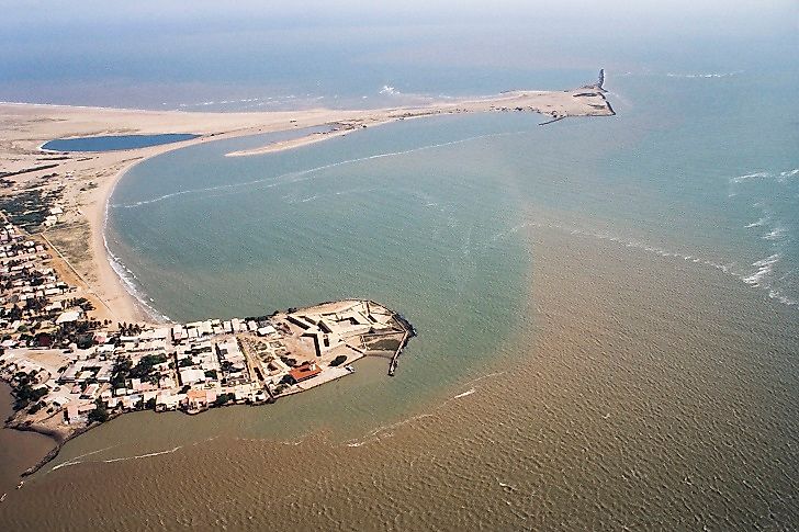 Mouth of Lake Maracaibo in Venezuela where it empties into the Caribbean.