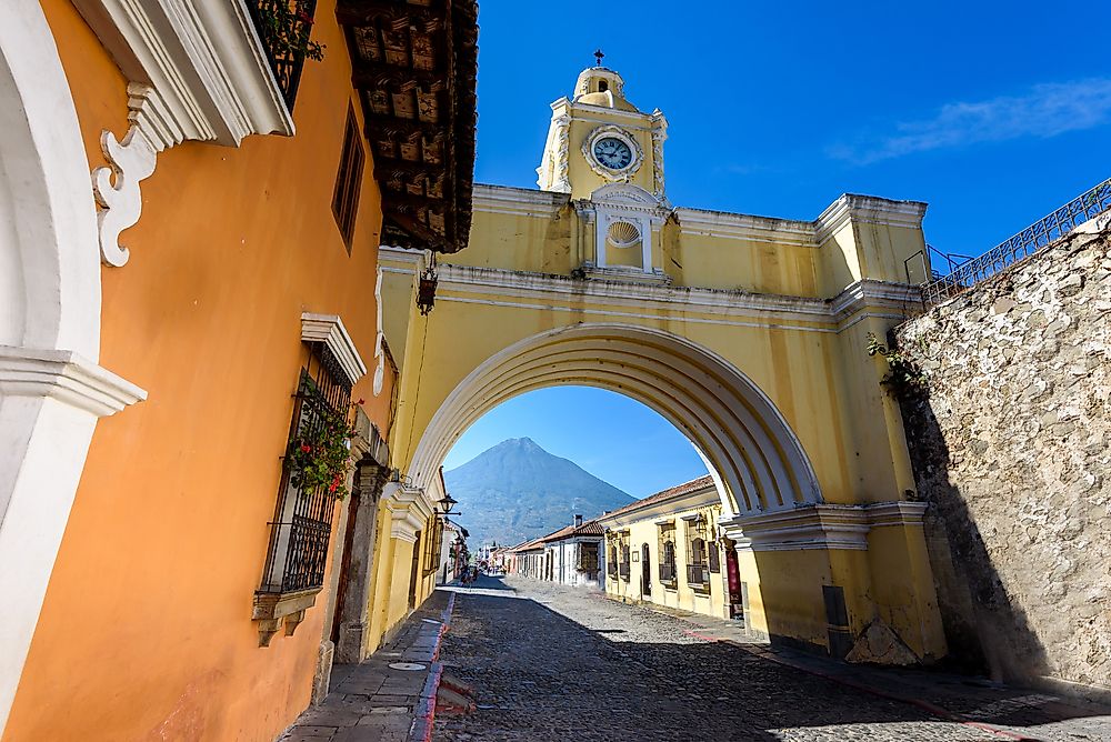 Spanish colonial style in Antigua, Guatemala.