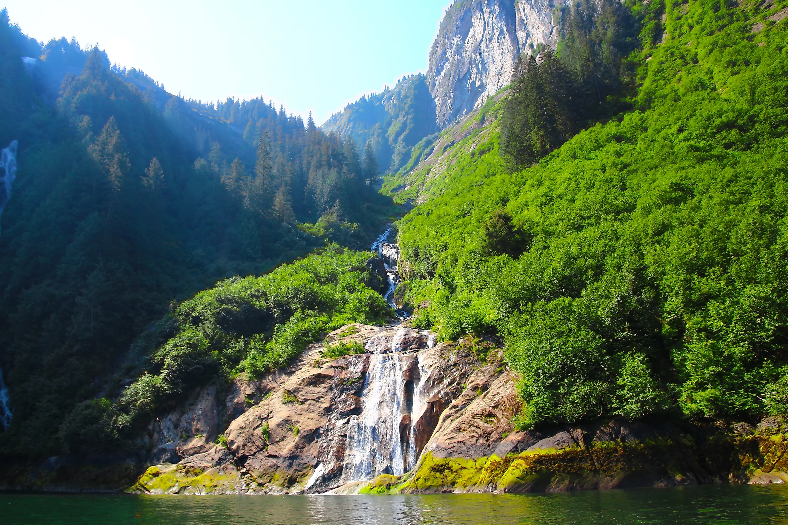 Waterfall in the Tongass National Forest, Alaska. 