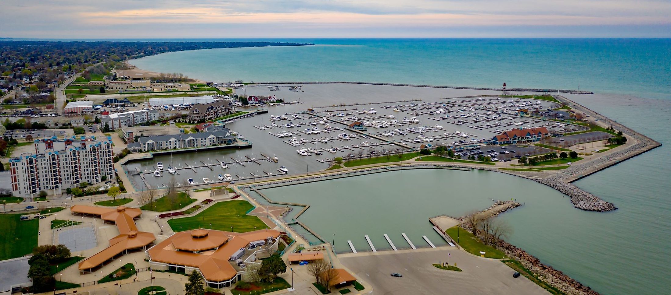 A view of the lake front at Racine, Wisconsin