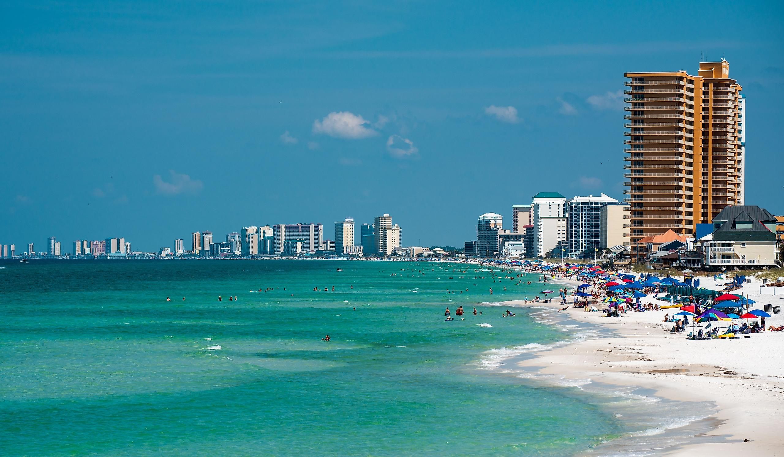 Beautiful turquoise water of Panama City Beach.