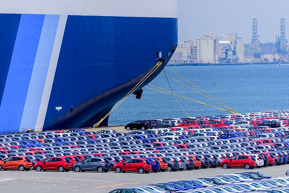 Japan is among the world’s largest exporters with the top export being cars.