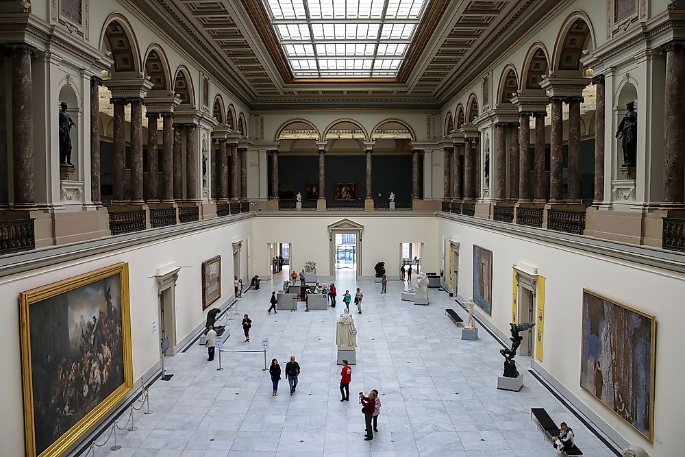 The Landscape with the Fall of Icarus hangs in the Royal Museums of Fine Arts of Belgium in Brussels. Editorial credit: Noyan Poyraz Yalcin / Shutterstock.com