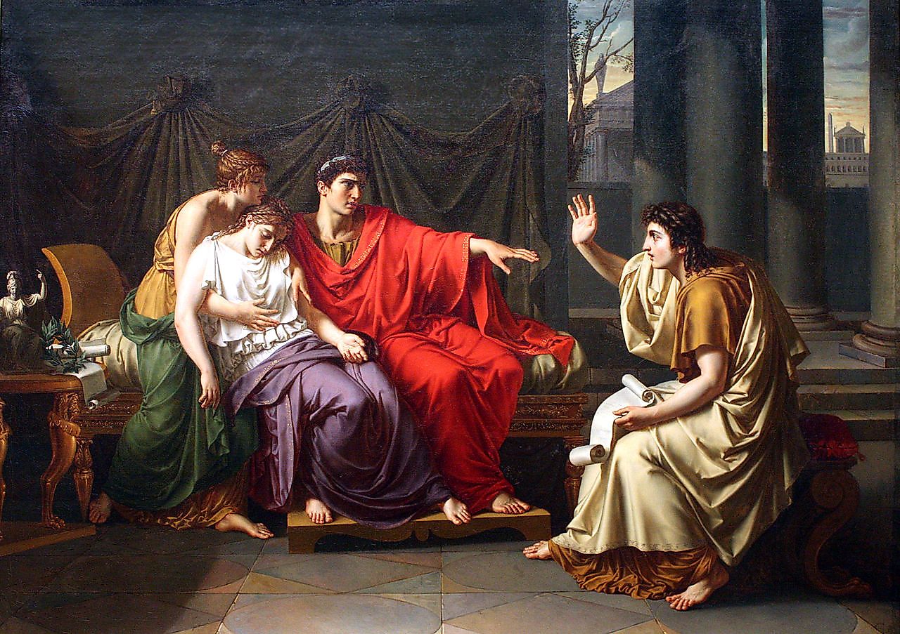 Virgil Reading the Aeneid to Augustus, Octavia, and Livia by Jean-Baptiste Wicar, Art Institute of Chicago. Image credit: Jean-Baptiste Wicar/Public domain