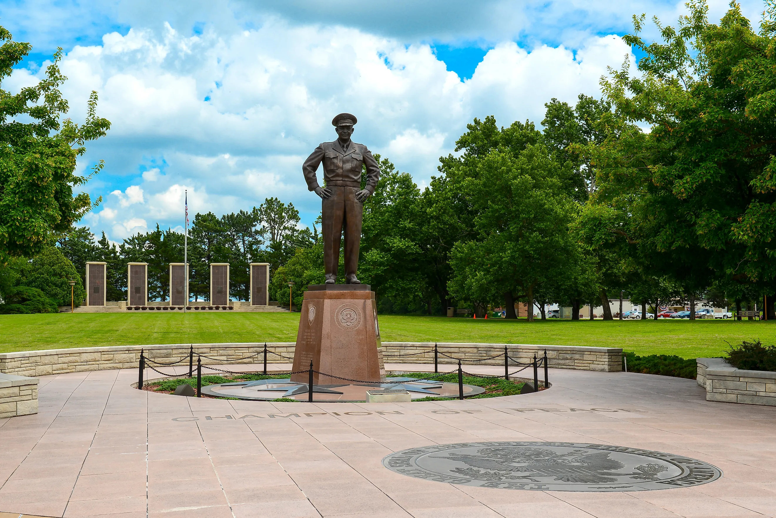 Monument of President Eisenhower in Abilene, Kansas.
