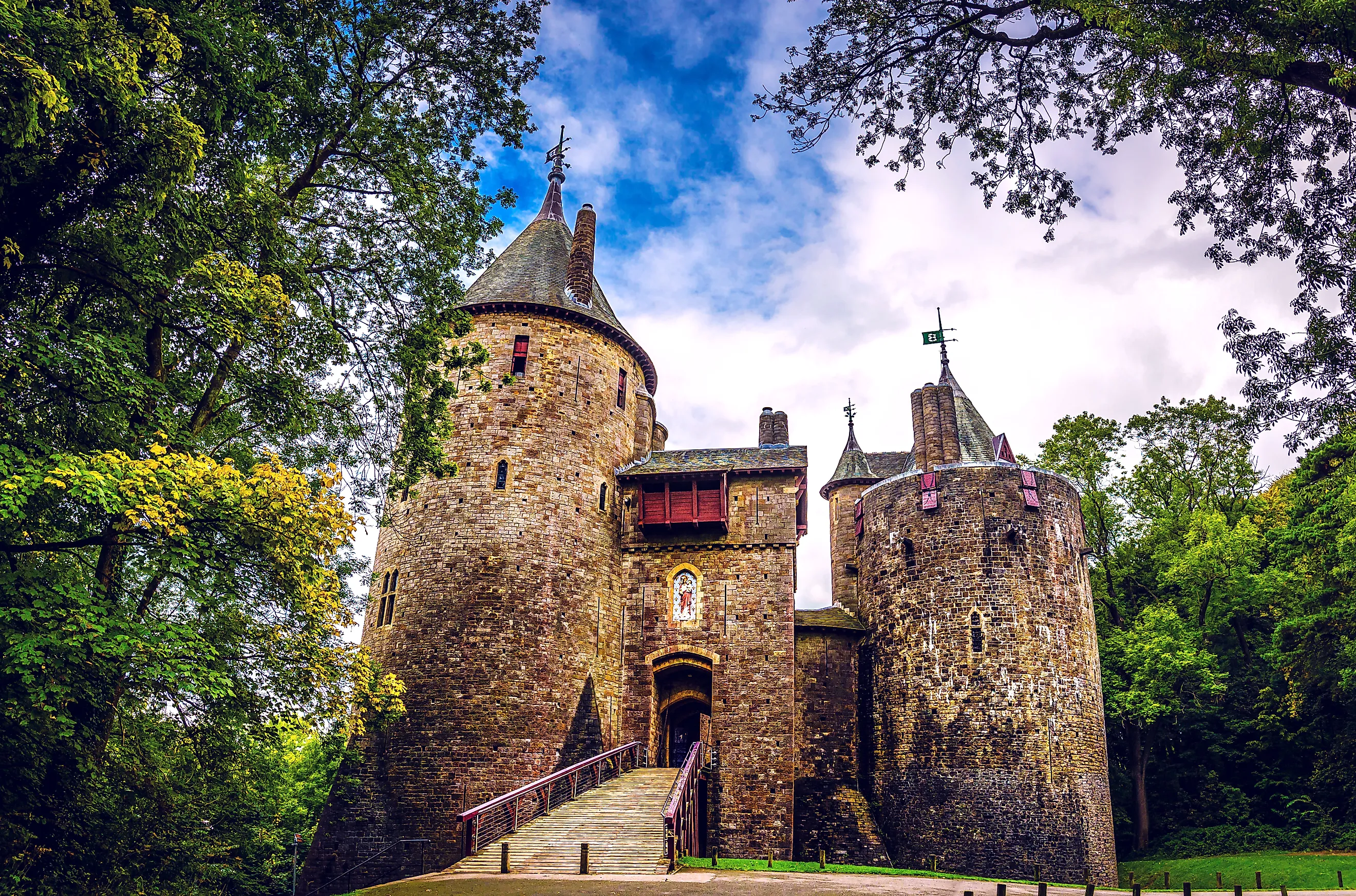 Castell Coch castle in Tongwynlais, South Wales. Editorial credit: Pepgooner via Shutterstock.com