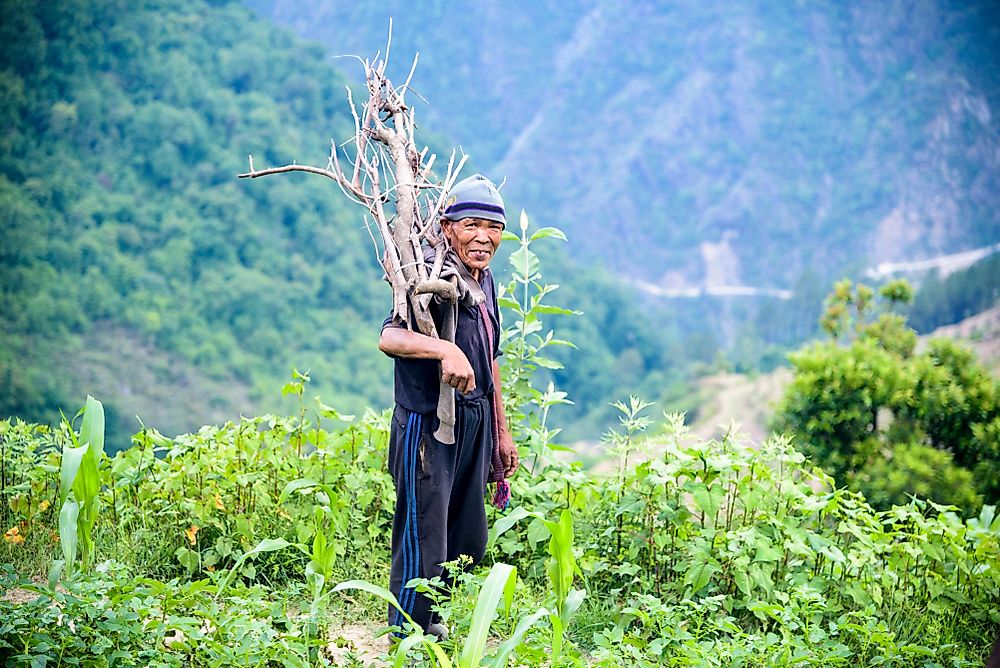 A Sherpa man in Nepal. Editorial credit: Igor Chus / Shutterstock.com.