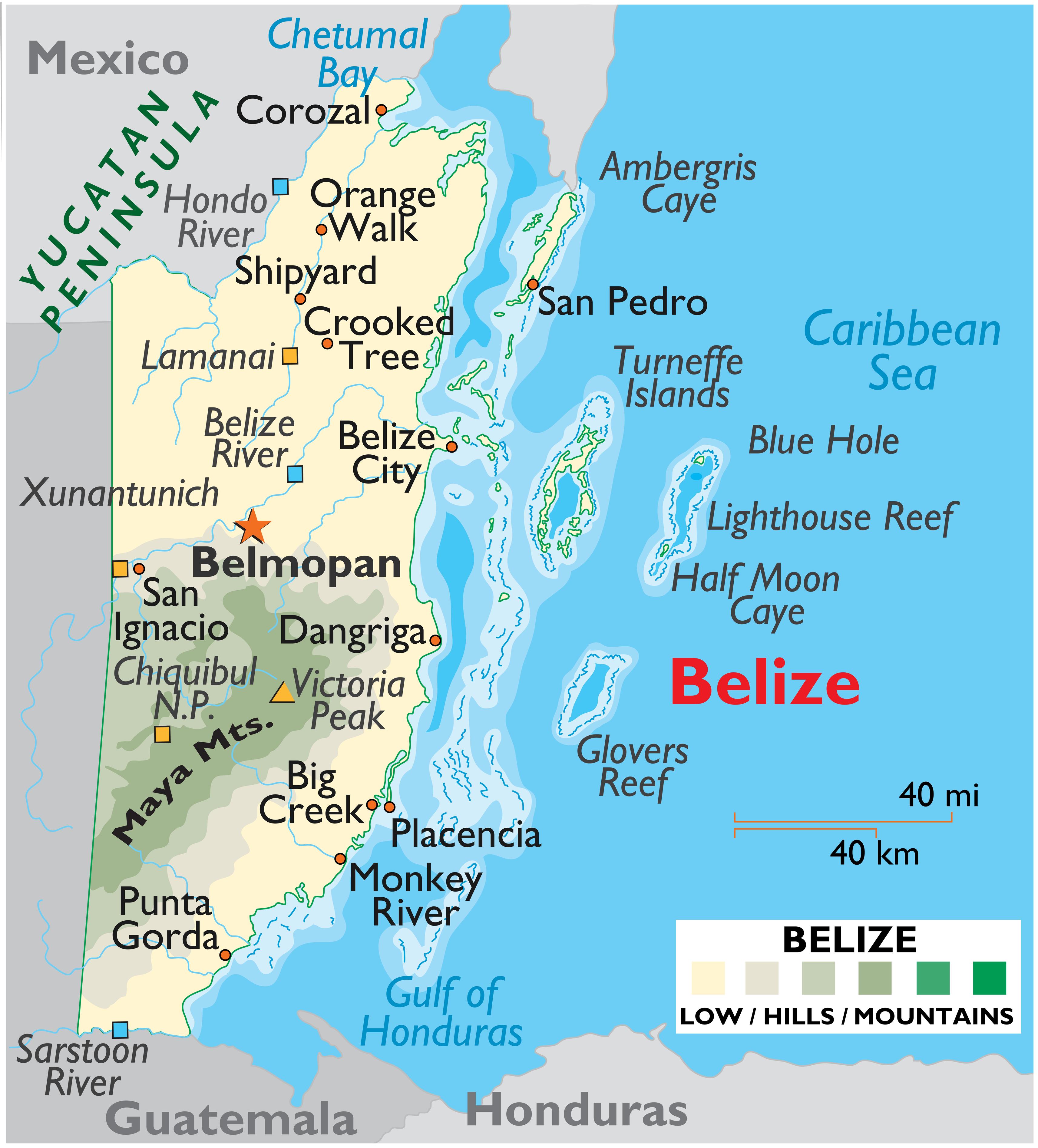 Belize Atoll Map