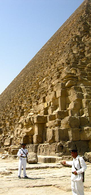 pyramids guards giza egypt