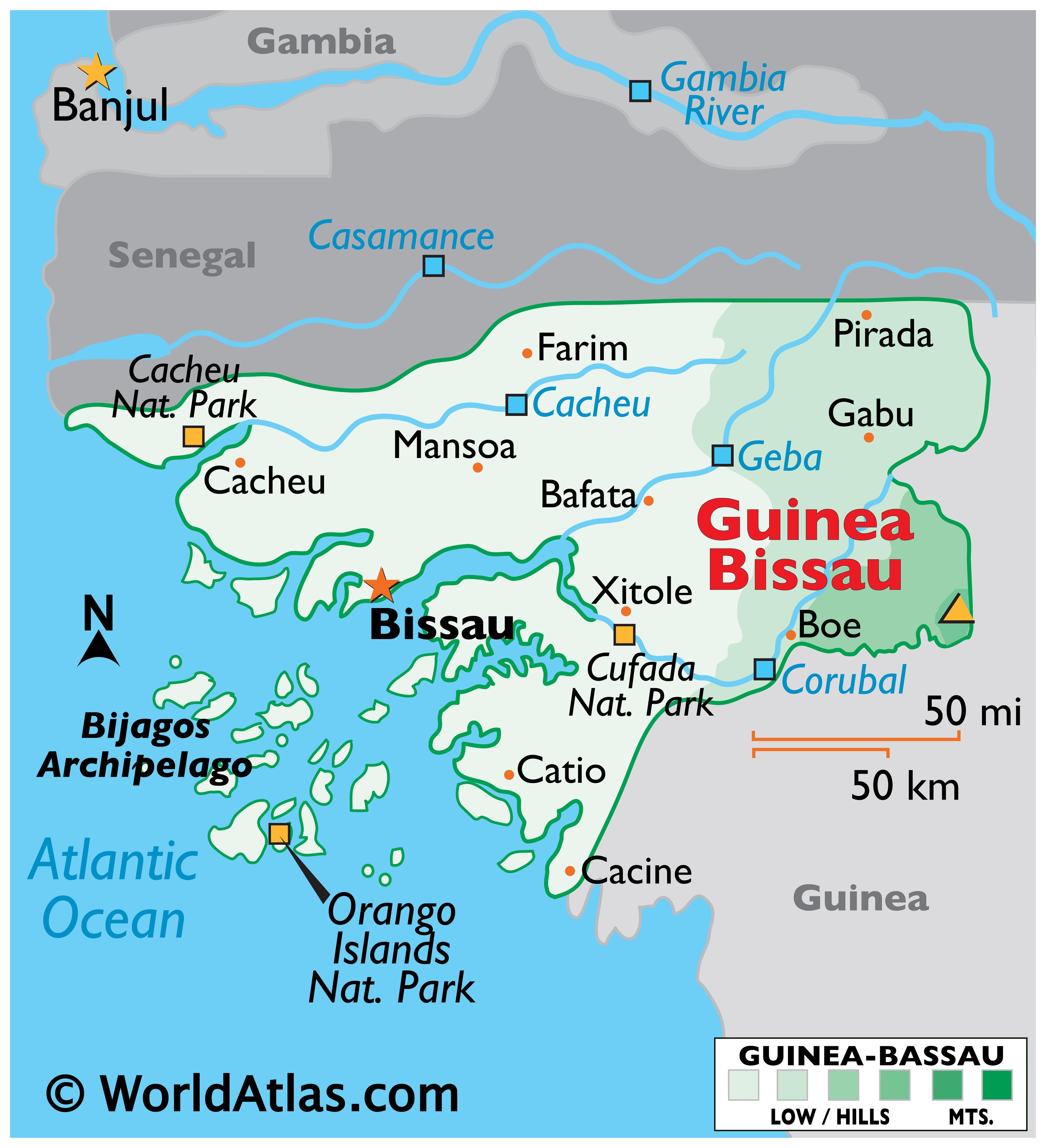 GuineaBissau Large Color Map