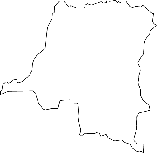 democratic republic of congo map outline