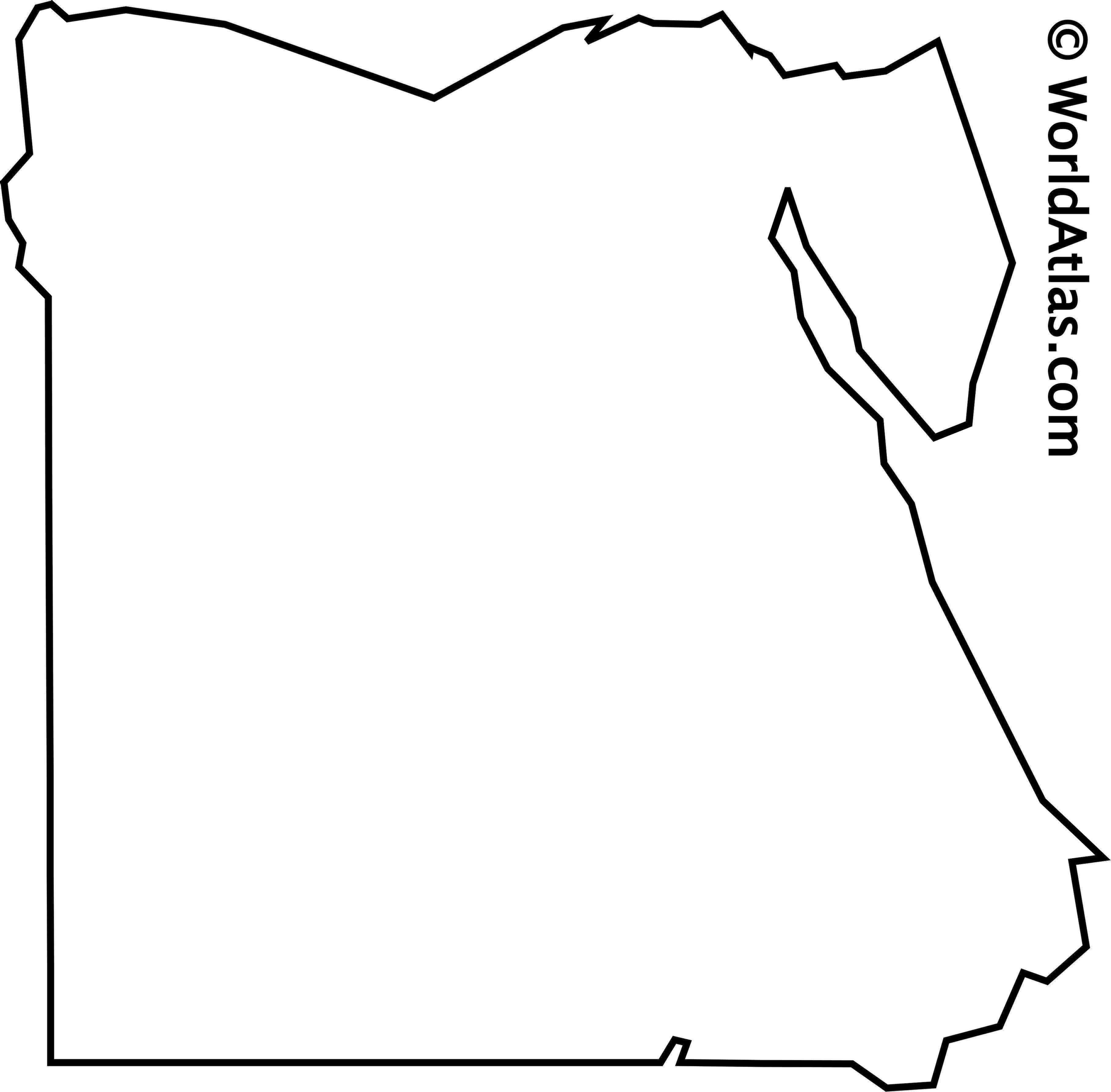 Egypt Outline Map