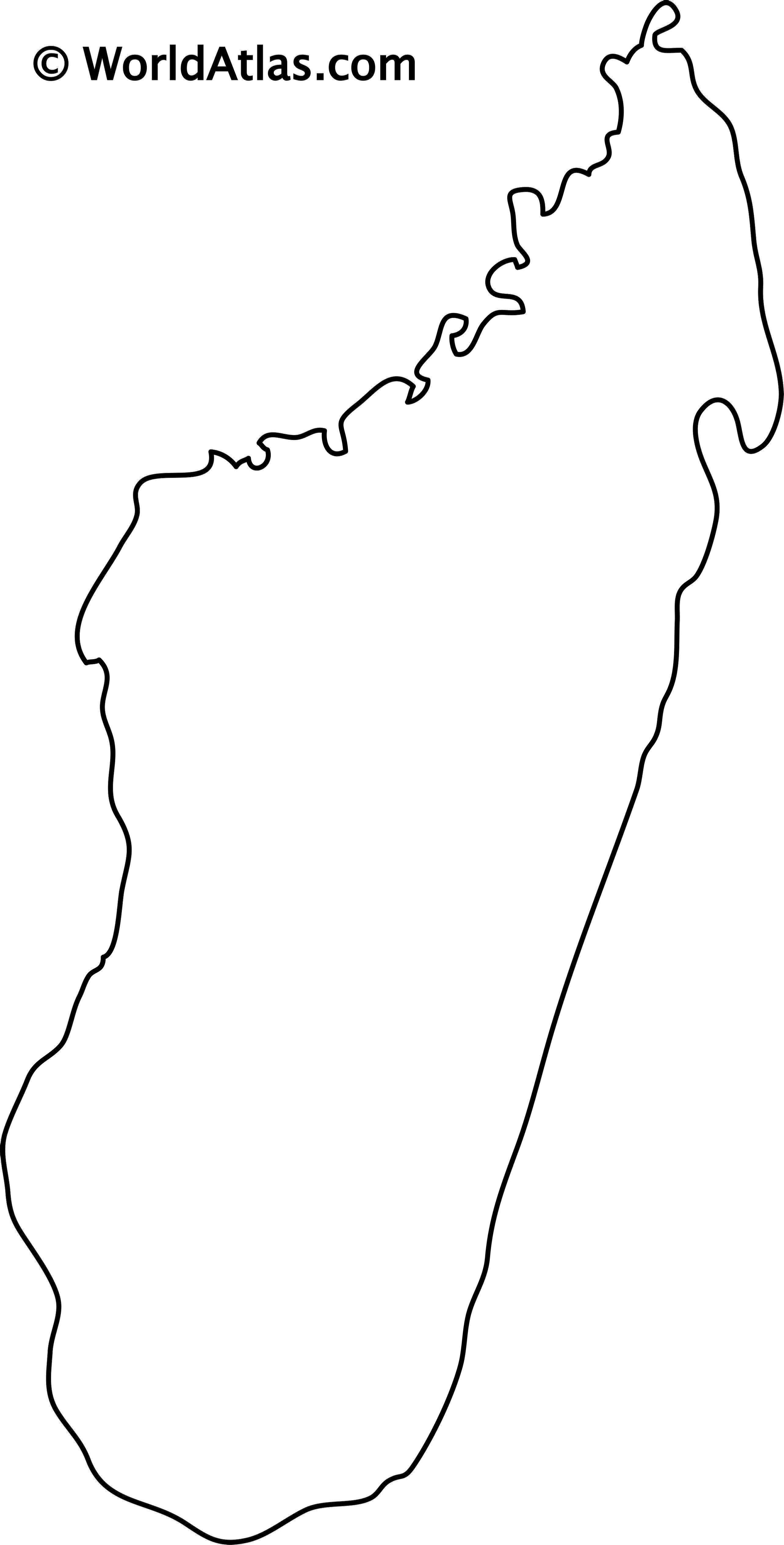 Madagascar Outline Map