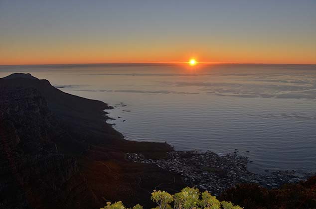 sunset tabel top mountain