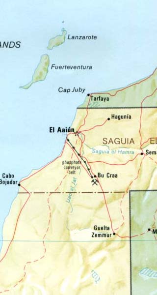 Western Sahara map