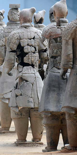 terracotta warriors back view