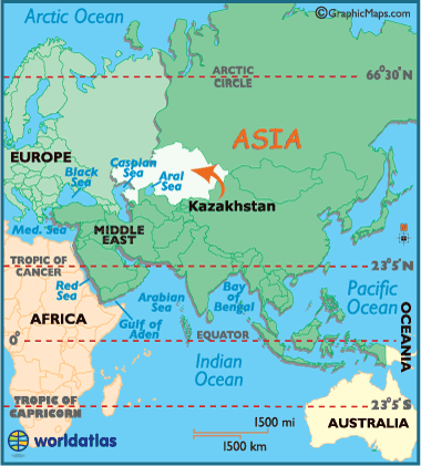 Kazakhstan Map / Geography of Kazakhstan / Map of Kazakhstan ...