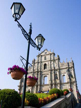 Facade of St. Paul's Cathedral, Macau, China