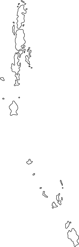 Andaman & Nicobar Islands Outline Map