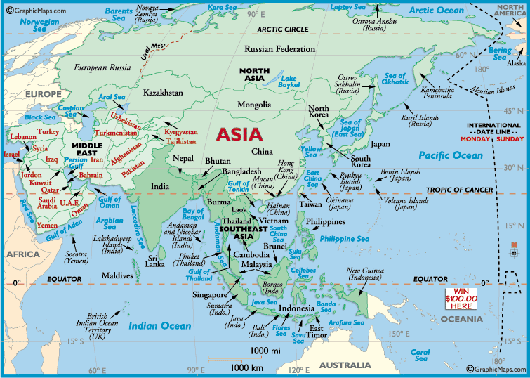 Asian Maps Maps Of Asian Countries Asian Land Information