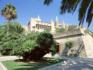 View to Almudaina Palace, Palma, Majorca, Balearic Islands, Spain