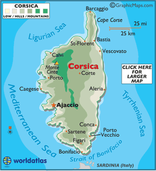 map of Corsica