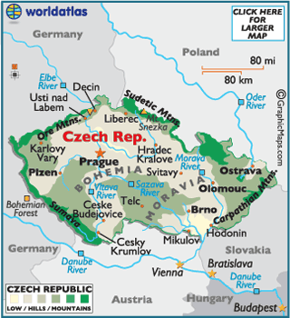 Prague Map Europe