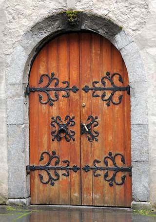 old church door bergen norway