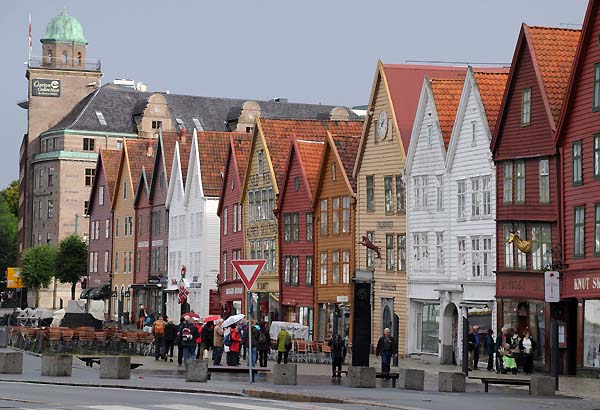 row of buildings in bergen norway