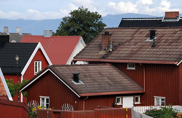 rooftops trondheim norway