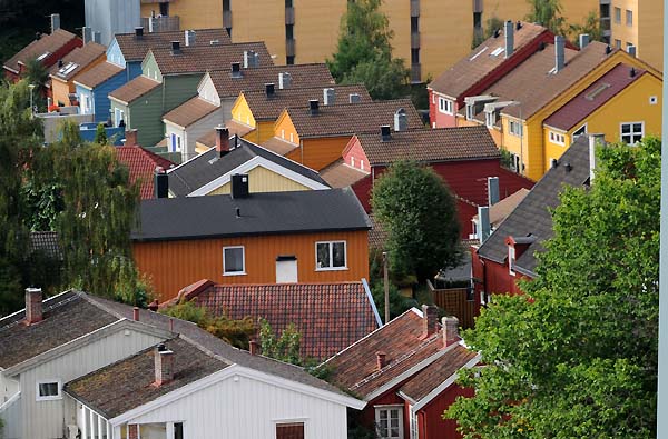 rooftops trondheim norway