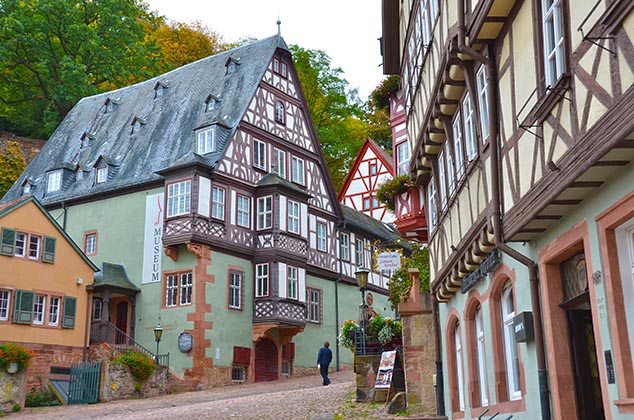 half timbered houses miltenburg germany