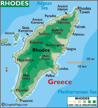 Rhodes Map / Geography of Rhodes / Map of Rhodes - Worldatlas.com