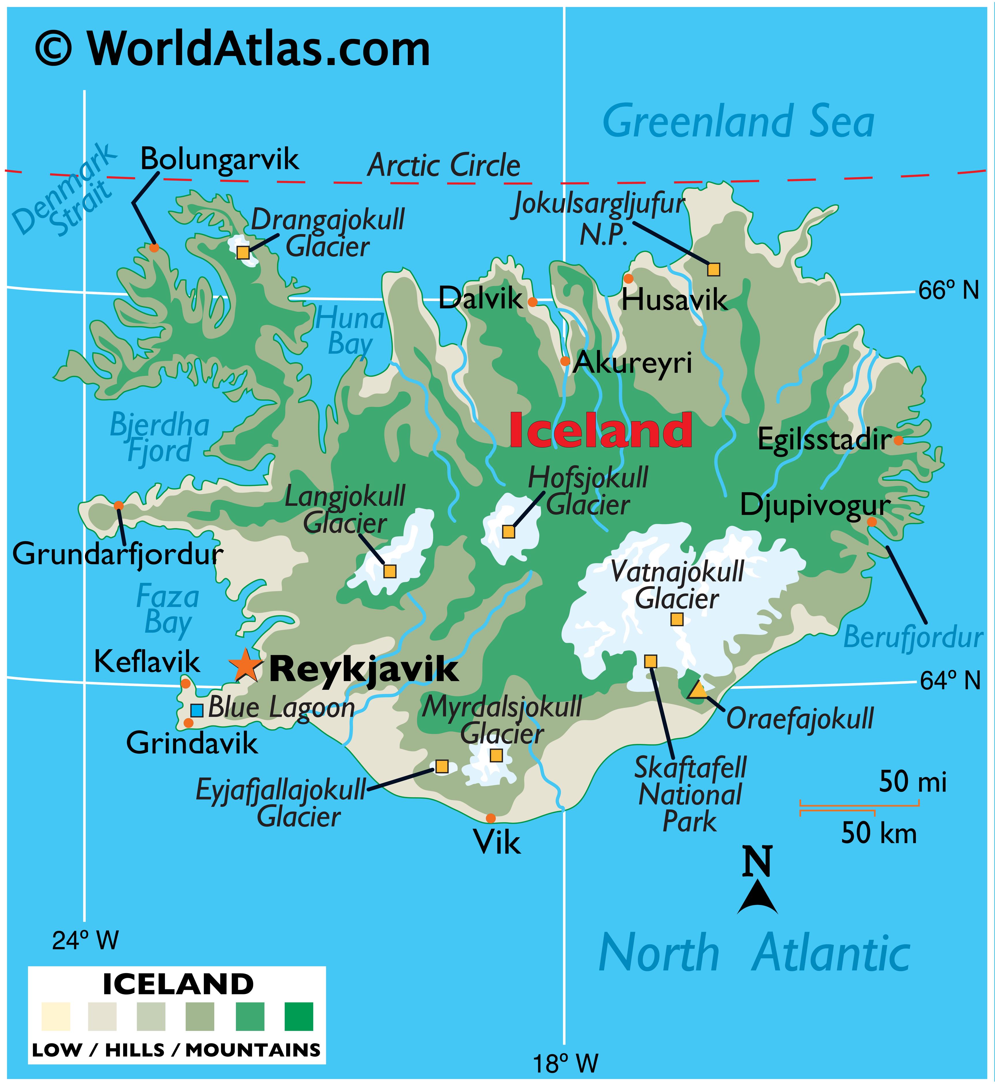 Printable Map Of Iceland - Printable World Holiday