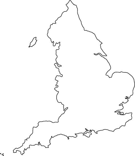 England Outline Map England Outline Map