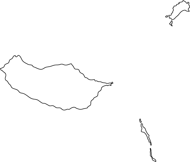 Madeira Islands Outline Map Madeira Islands Outline Map