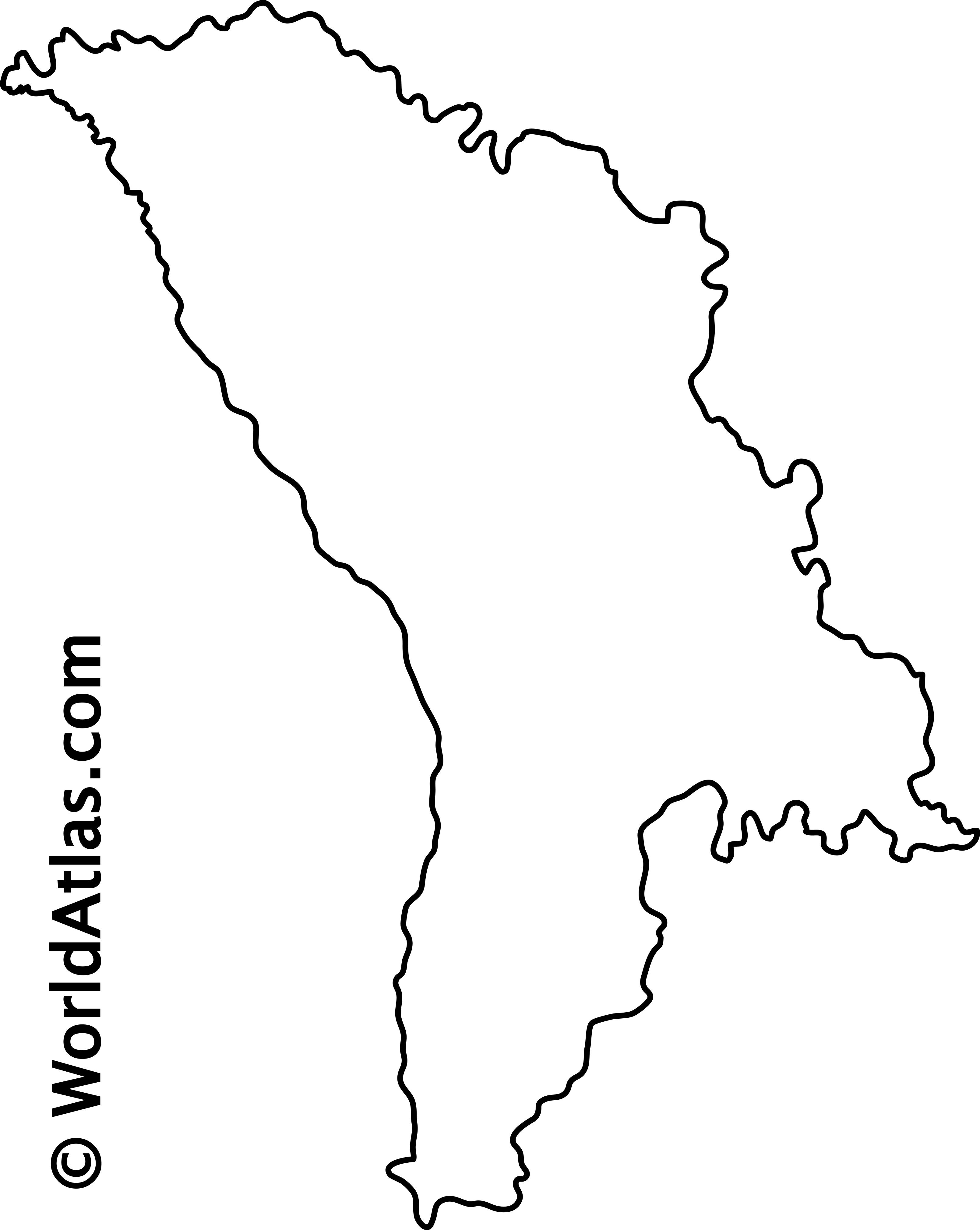 moldova outline map