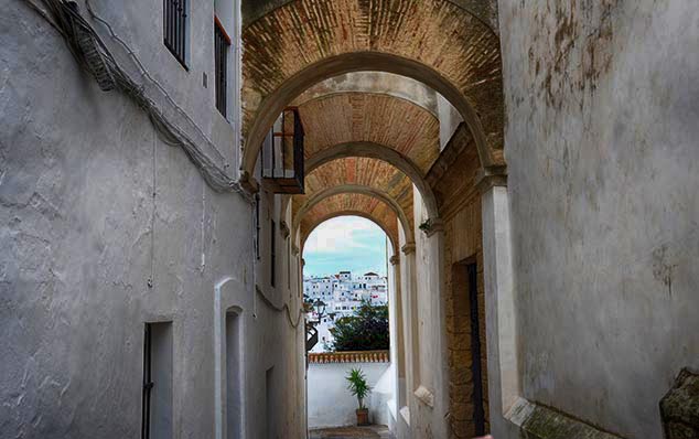 street arches Vejer de la Frontera spain