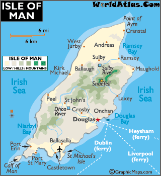 the isle of man map Map Of The Isle Of Man And Isle Of Man Map And Information Page the isle of man map