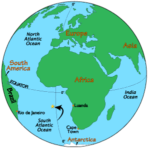 Map Of St Helena Island And Information Page
