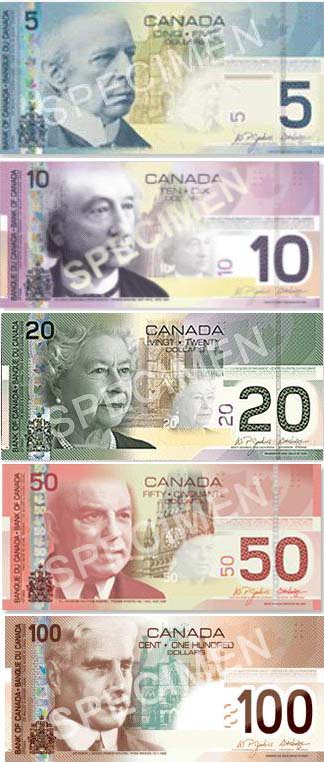 canada currency bills