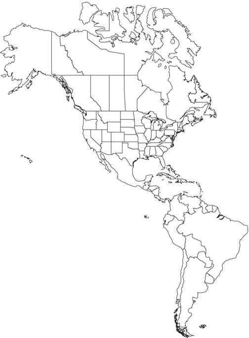 Americas Outline Map