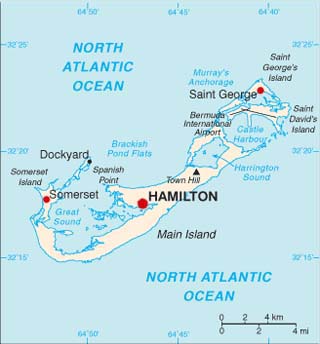 bermuda latitude and longitude map