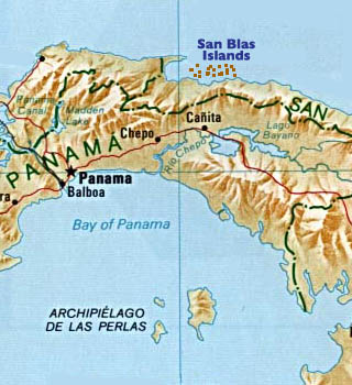 san blas islands map