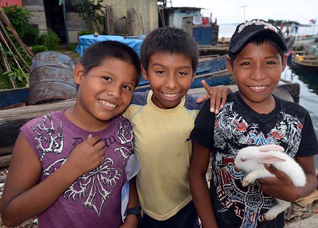 boys in the san blas islands