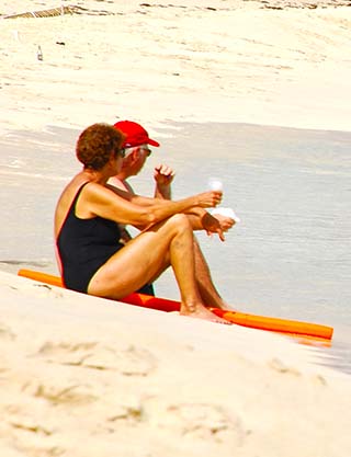 relaxing on the sand st. martin