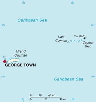 Cayman latitude and longitude map